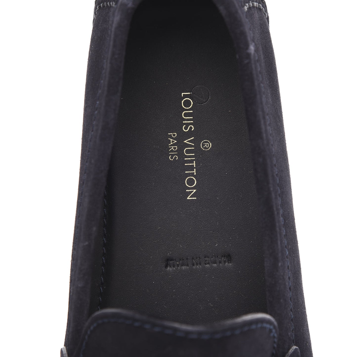Suede Racetrack Moccasin Loafers 9.5 Marine