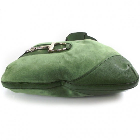 Gucci Suede Hasler Hobo Green 4 of 11