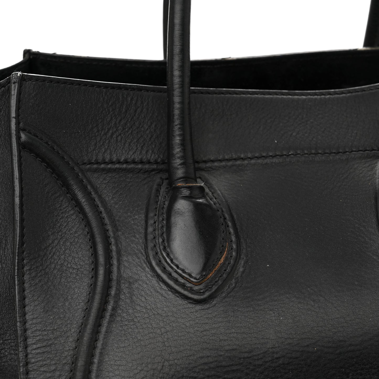 Supple Calfskin Medium Phantom Luggage Black