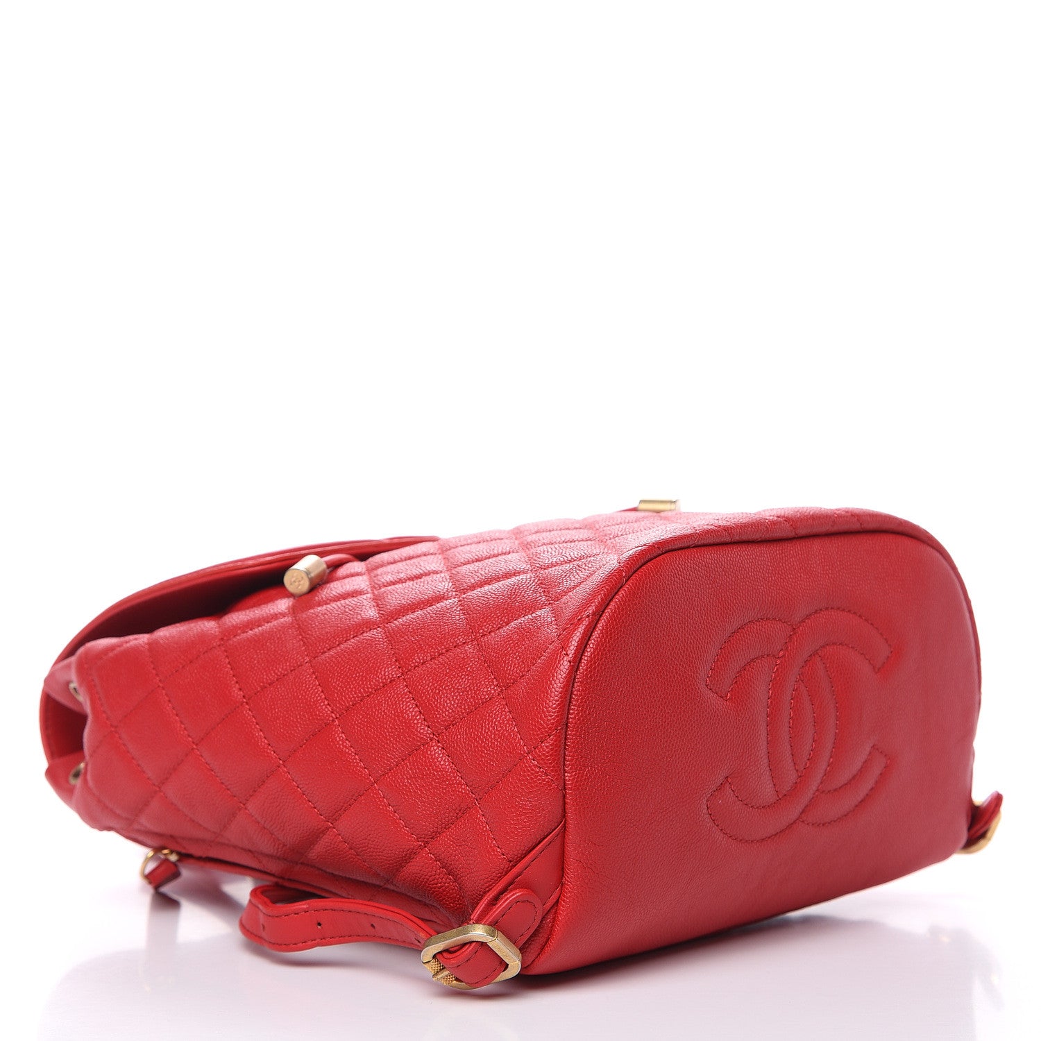 Chanel Caviar Quilted Filigree Backpack Red 4 of 11