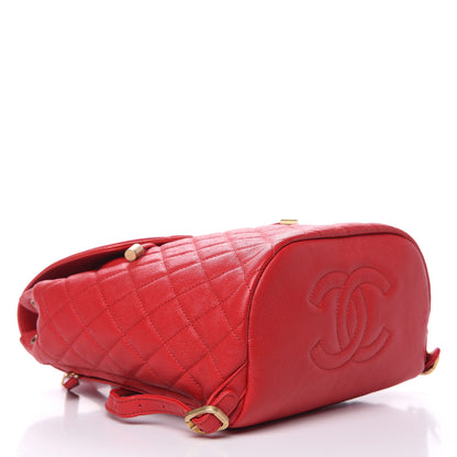 Chanel Caviar Quilted Filigree Backpack Red 4 of 11