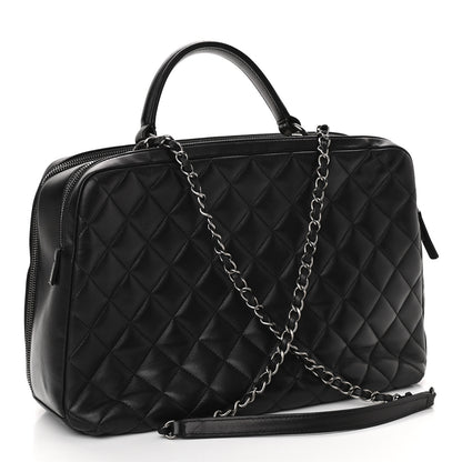 Chanel Lambskin Quilted Large Trendy CC Bowling Bag Black 3 of 12