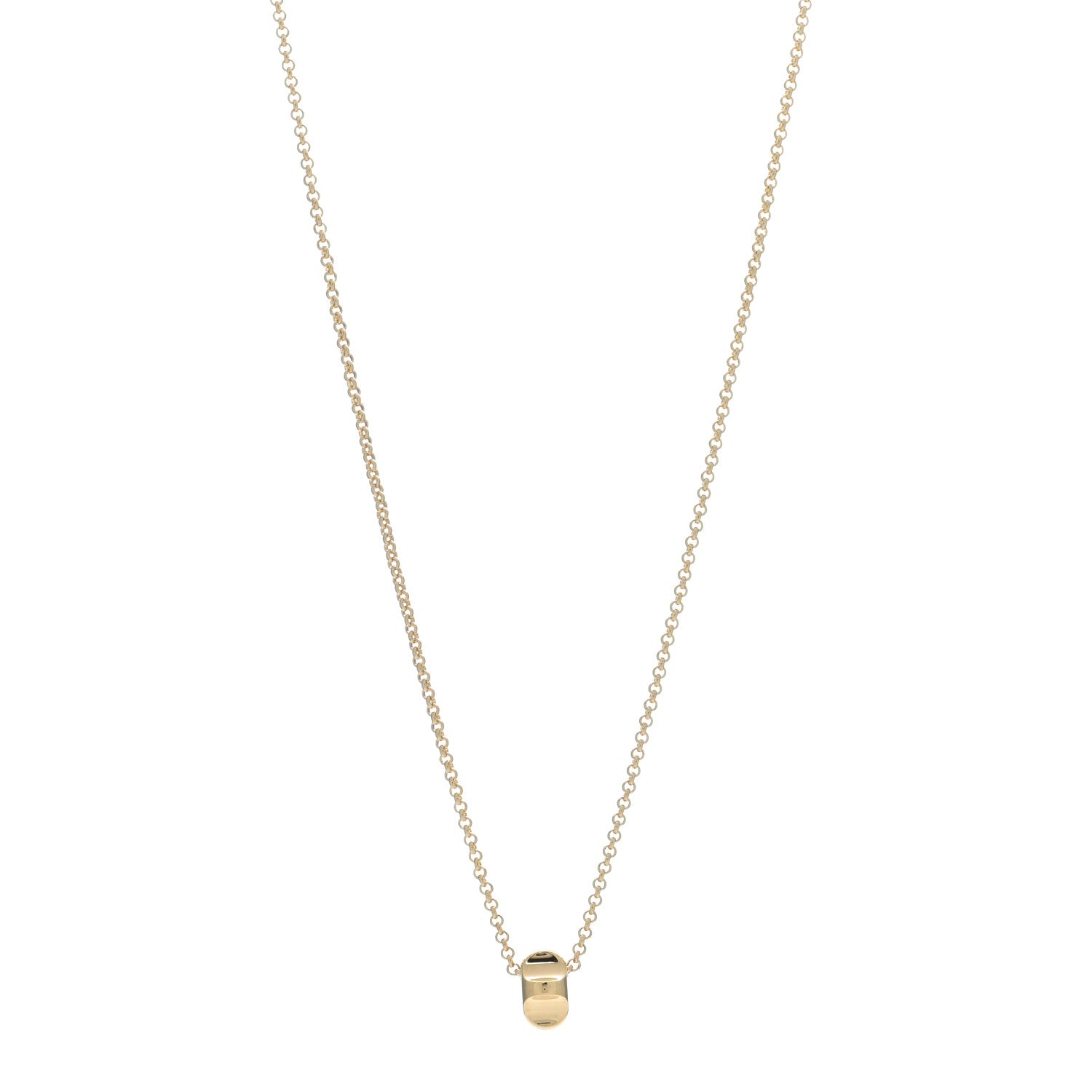 Tiffany 18K Yellow Gold Paloma Picasso Groove Pendant Necklace 1 of 5