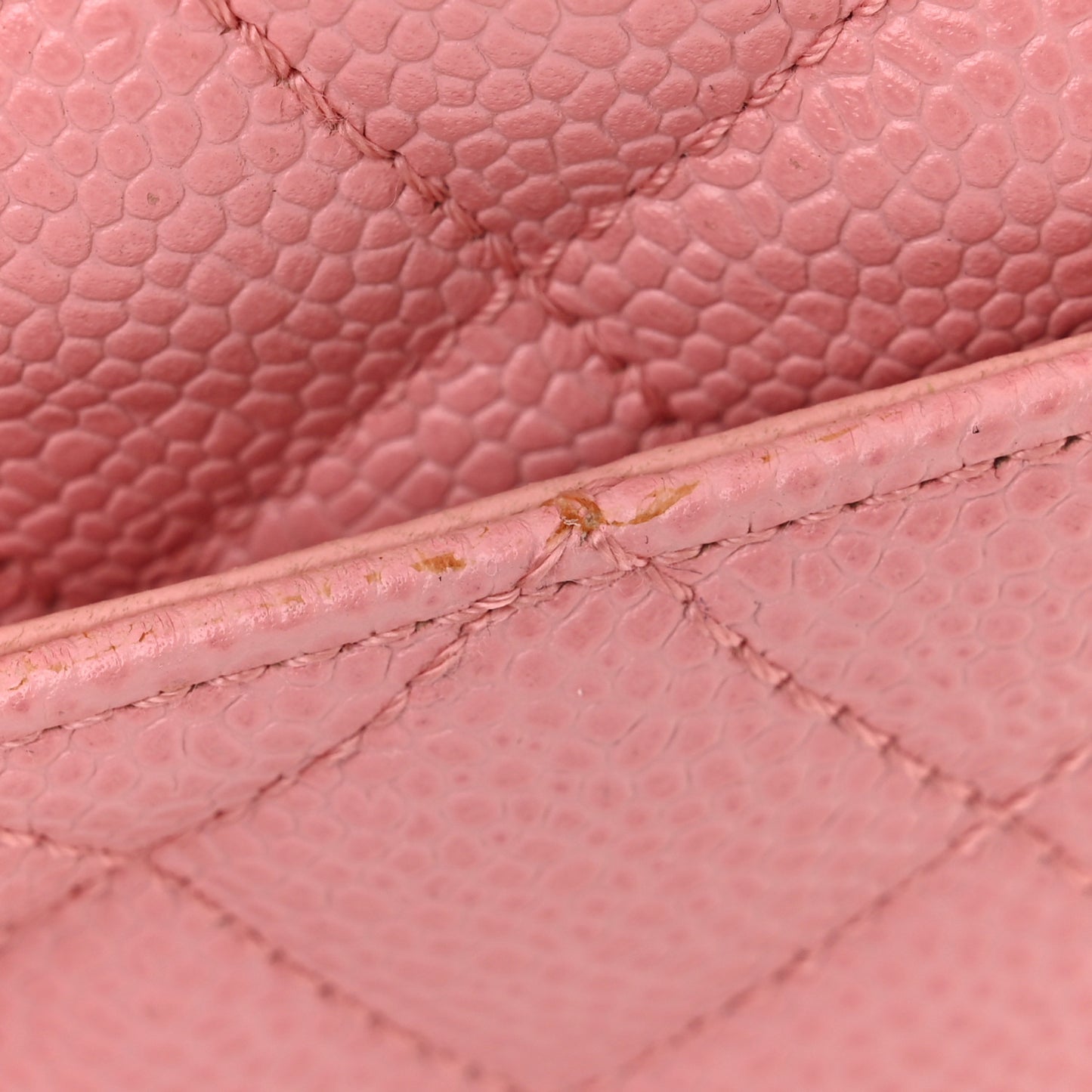 Caviar Quilted Medium Double Flap Pink