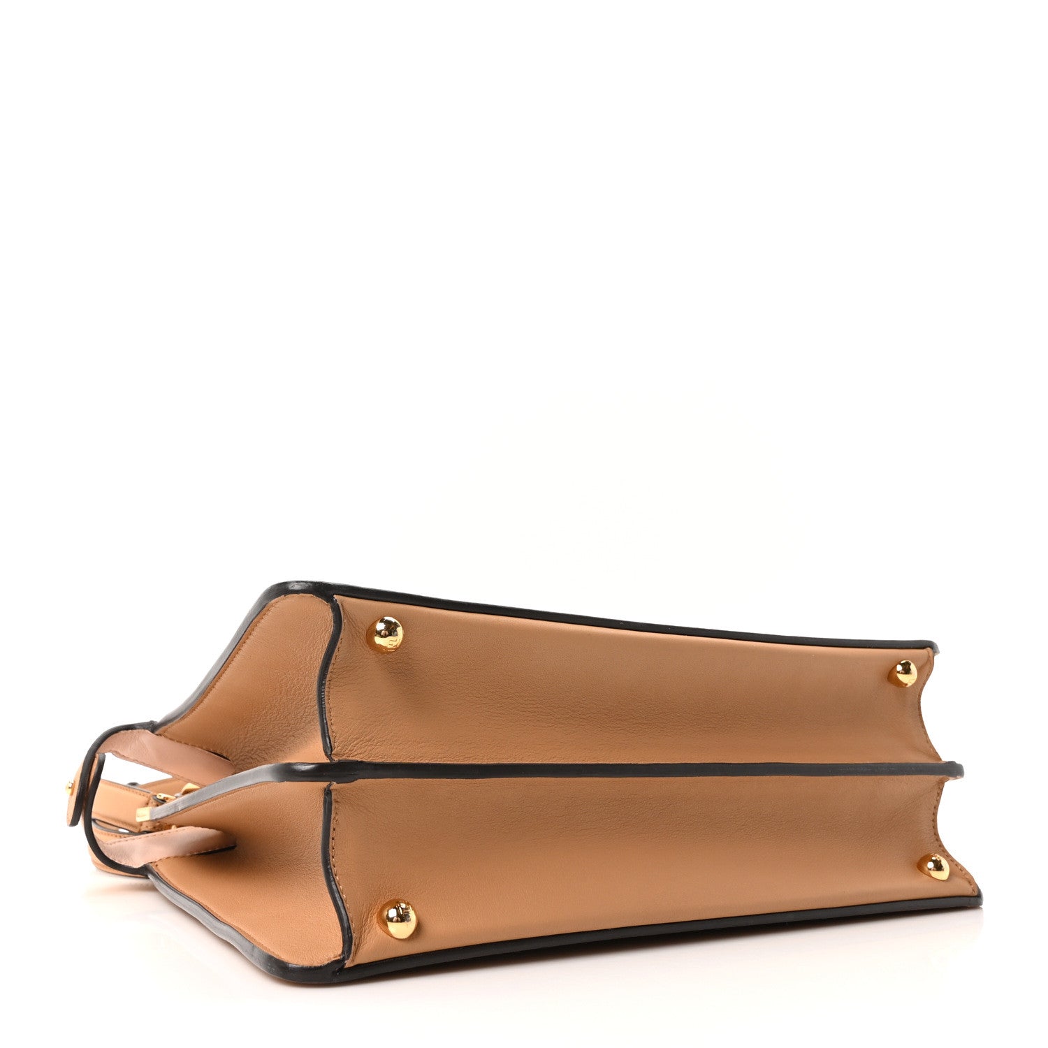 Fendi Vitello Seta Shiny Nappa Medium Peekaboo I SEE U Satchel Miele Scuro Light Rose 4 of 9