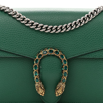Gucci Pebbled Calfskin Small Dionysus Shoulder Bag Emerald 9 of 13