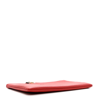 Gucci Calfskin Large Bamboo Clutch Red 4 of 8