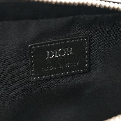 Christian Dior Calfskin Perforated Oblique Galaxy Safari Messenger Bag Black 5 of 8