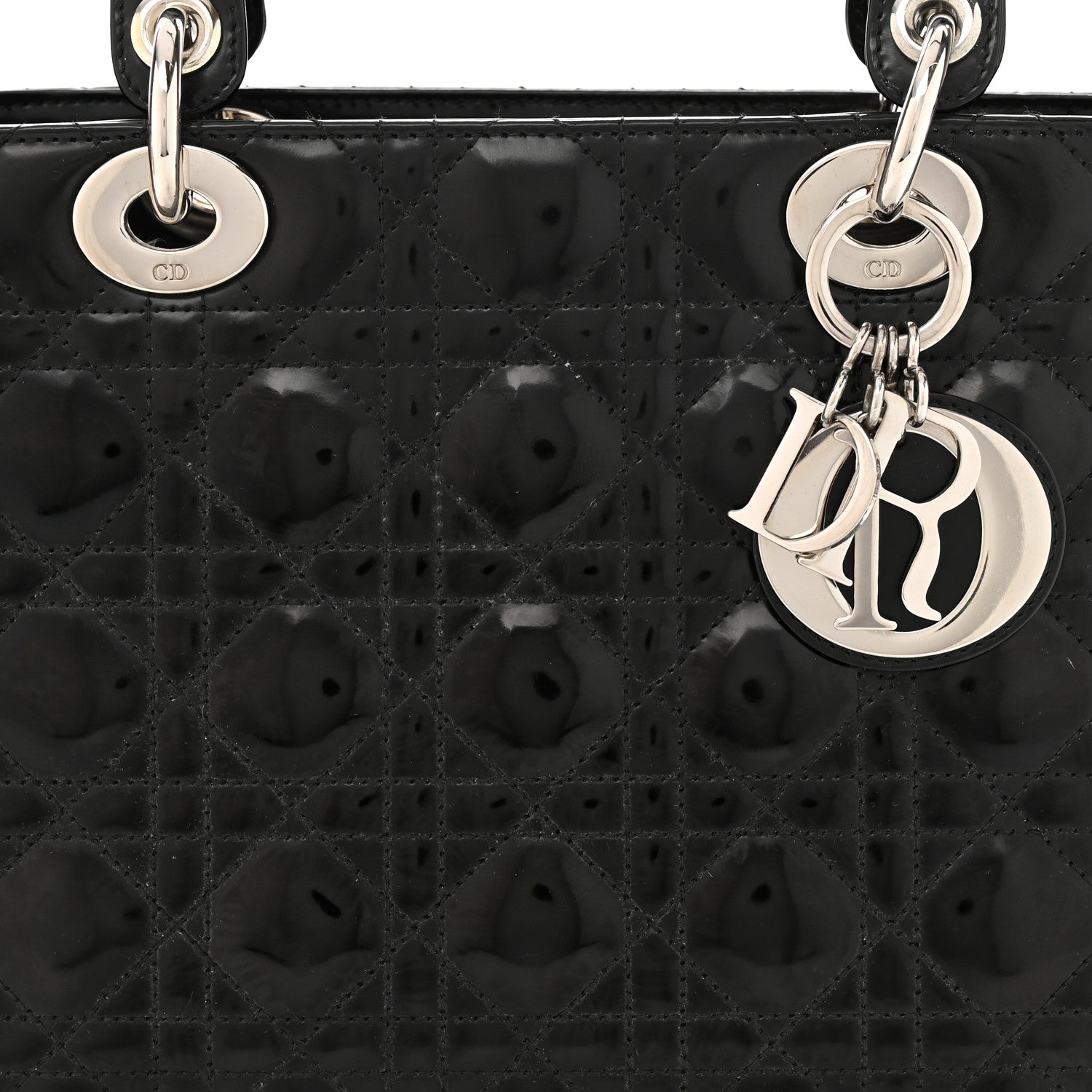 Christian Dior Patent Cannage Medium Lady Dior Black 8 of 11