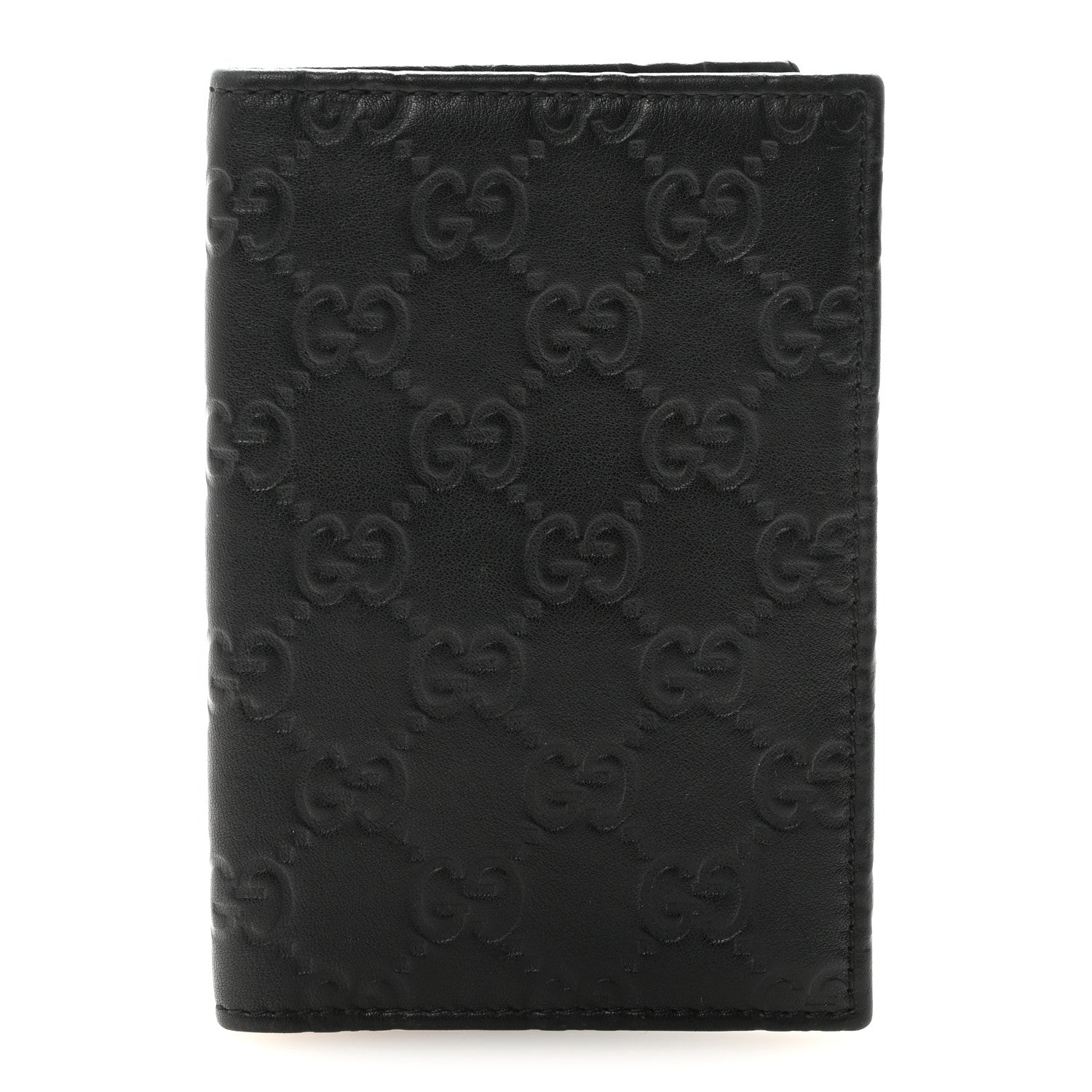 Gucci Guccissima Passport Case Black 1 of 8