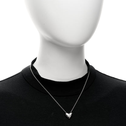 Tiffany Platinum Diamond Etoile Heart Pendant Necklace 2 of 4