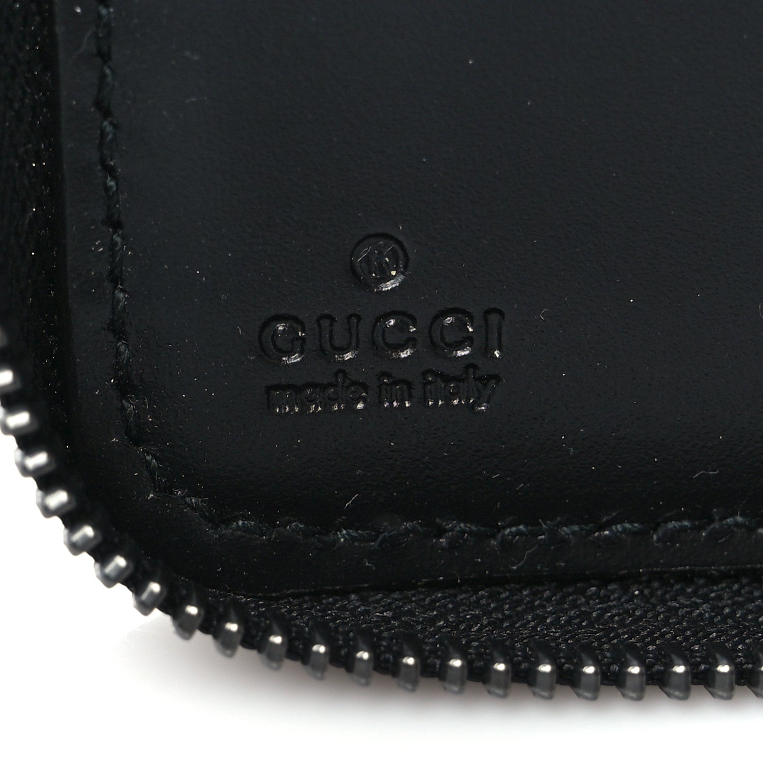 Gucci Guccissima Signature Zip Around Organizer Wallet Black 6 of 6