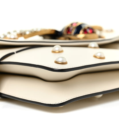 Gucci Nappa Pearl Studded Mini Queen Margaret Broadway Shoulder Bag Mystic White 8 of 11