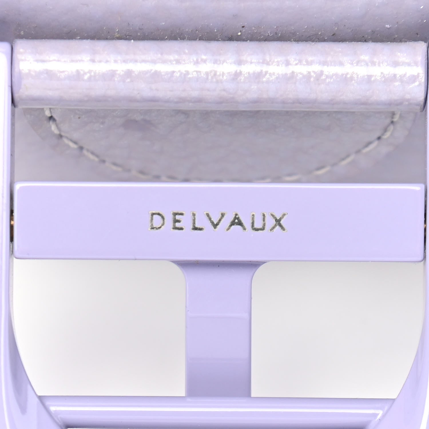 Delvaux Patent Grained Calfskin Mini Brillant Satchel Light Purple 7 of 13
