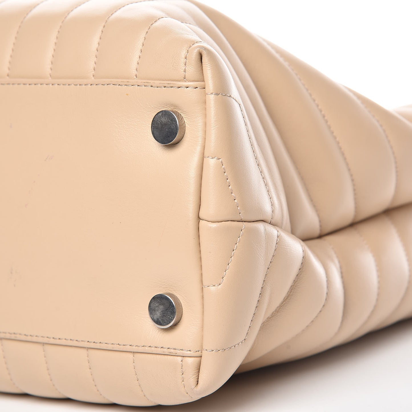 Calfskin Y Quilted Monogram Large Loulou Shopper Nude Powder