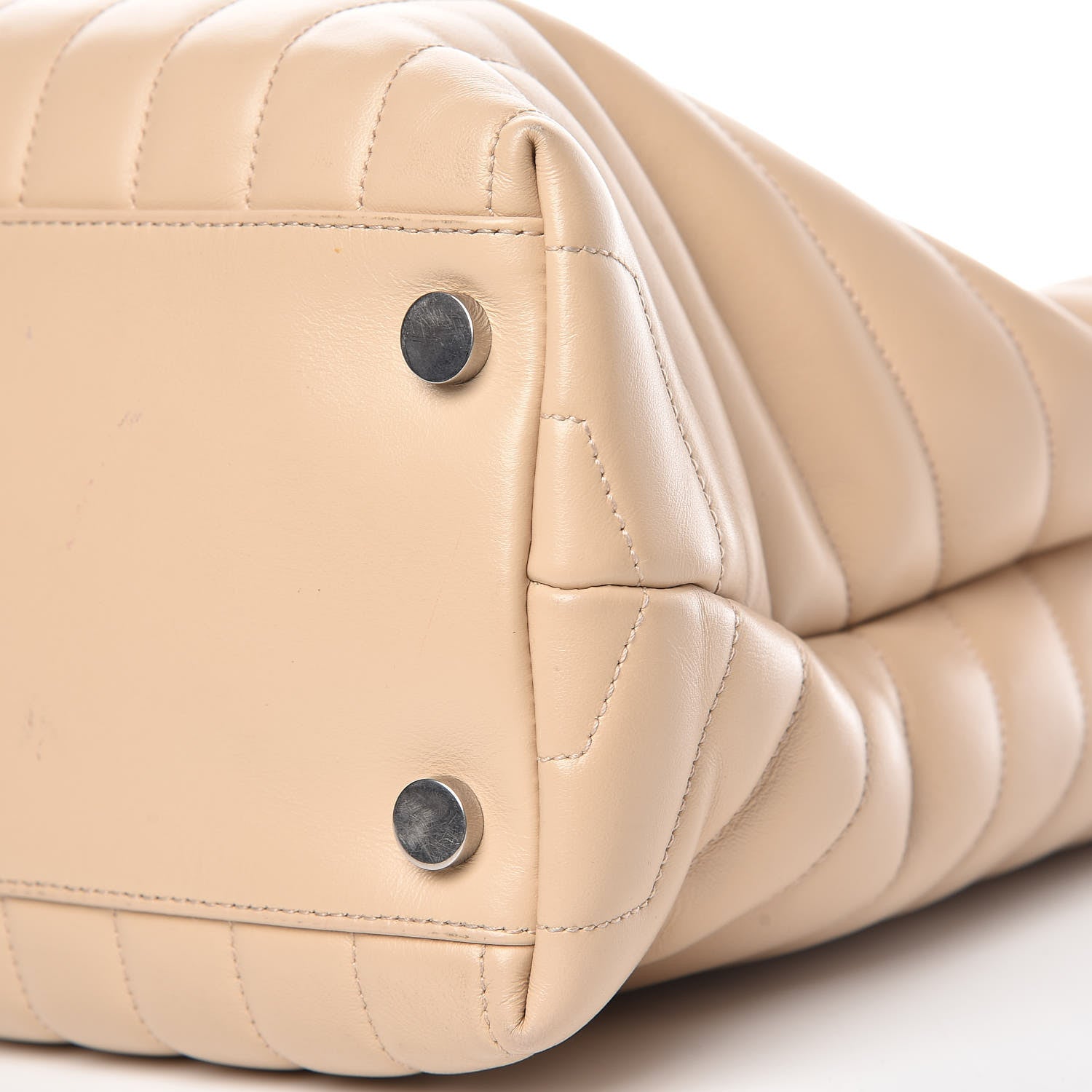 Saint Laurent Calfskin Y Quilted Monogram Large Loulou Shopper Nude Powder 12 of 14