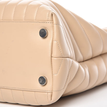 Saint Laurent Calfskin Y Quilted Monogram Large Loulou Shopper Nude Powder 12 of 14