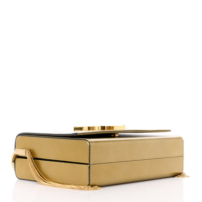 Saint Laurent Grain De Poudre Monogram Small Kate Slide Chain Crossbody Box Bag Gold 4 of 12