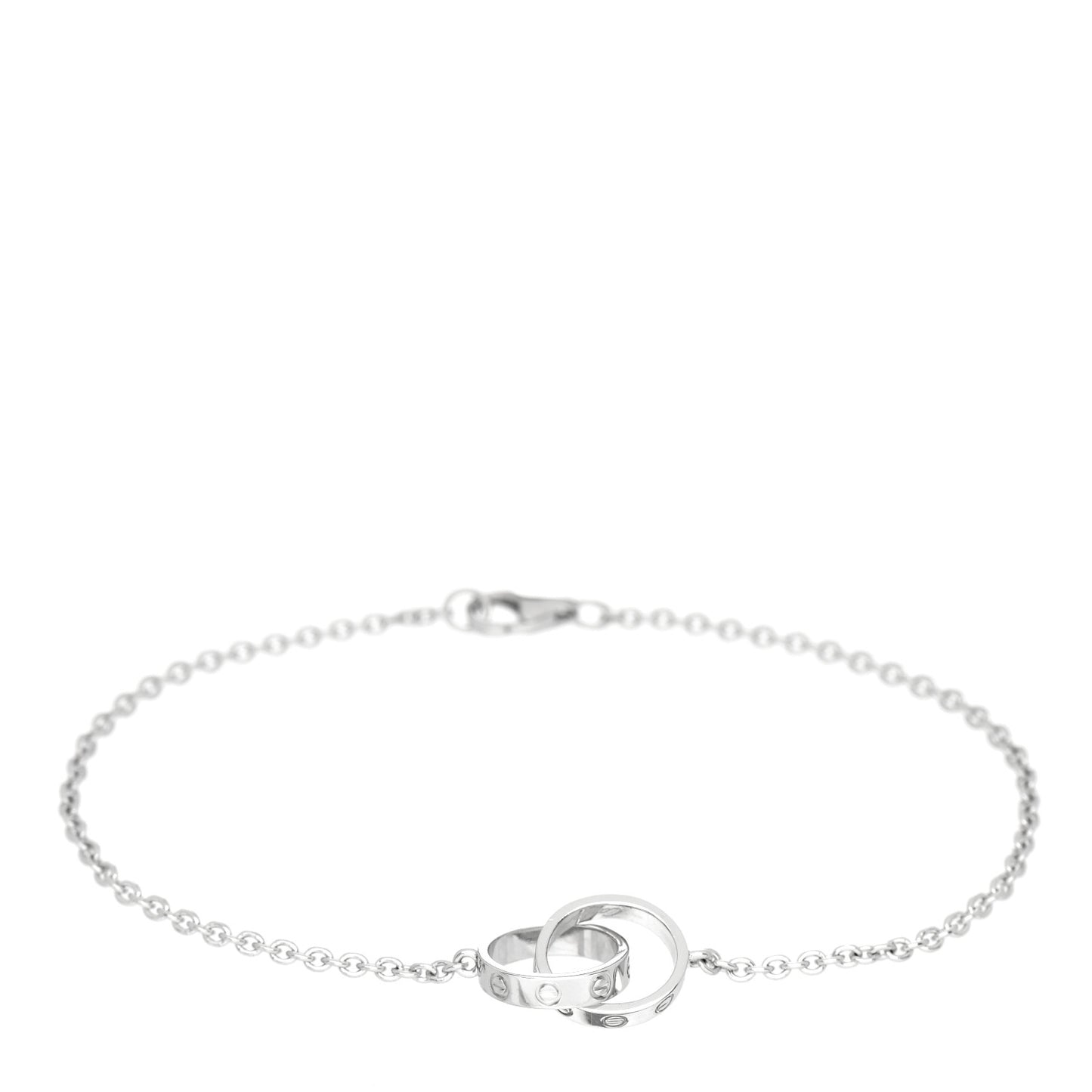 18K White Gold Interlocking LOVE Bracelet