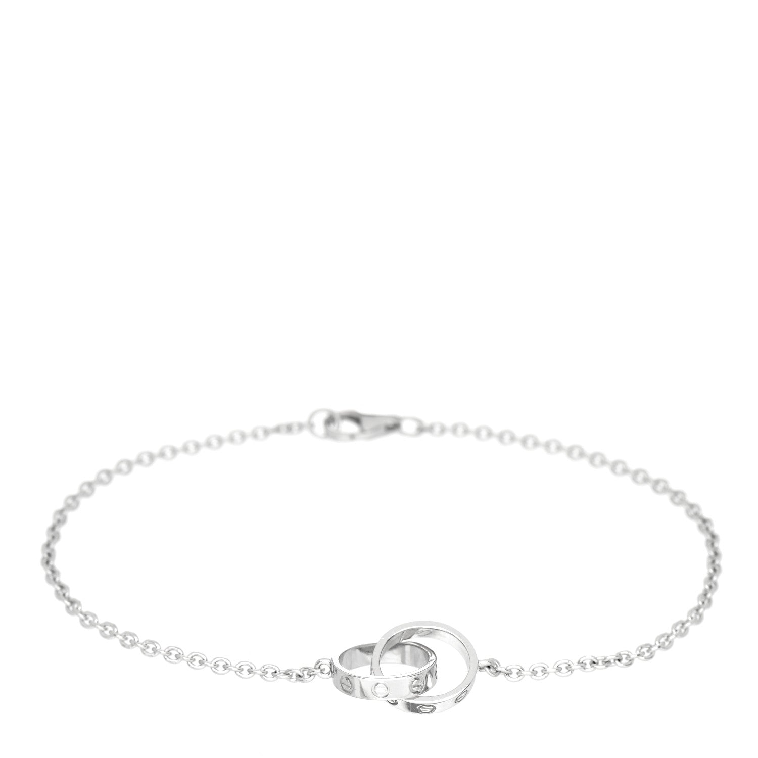 Cartier 18K White Gold Interlocking LOVE Bracelet 1 of 4