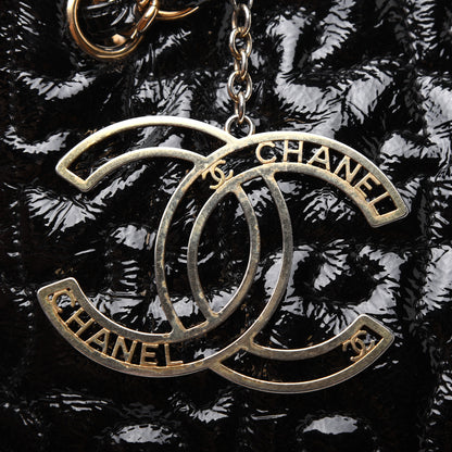 Chanel Crackled Patent Puzzle Tote Black 23 of 24