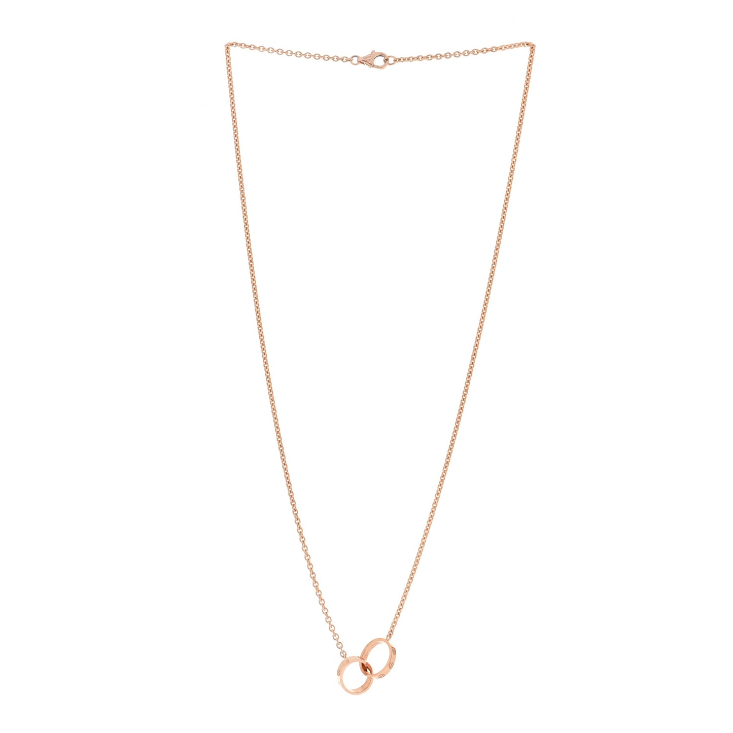 18K Pink Gold Interlocking LOVE Necklace