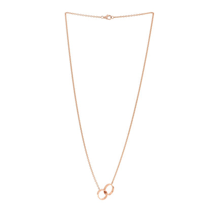 Cartier 18K Pink Gold Interlocking LOVE Necklace 2 of 4