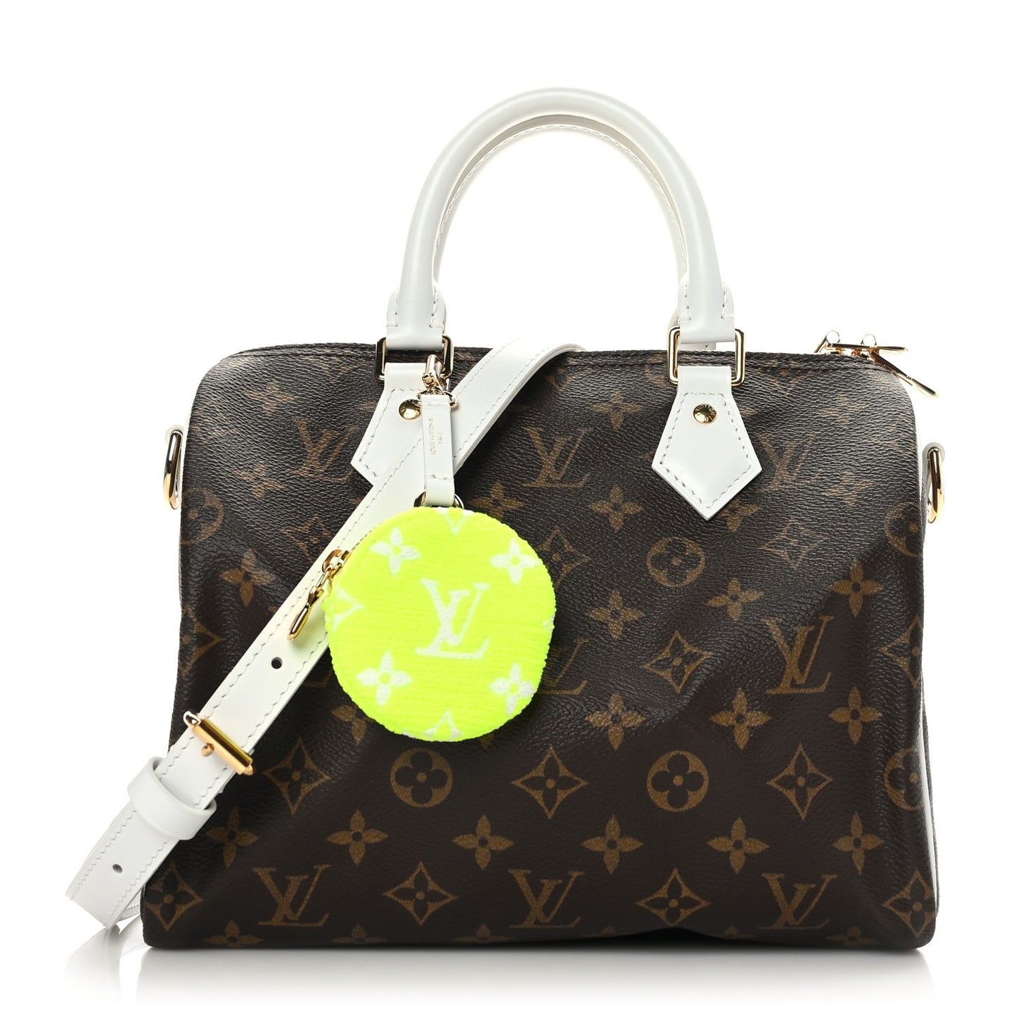 Monogram LV Match Speedy Bandouliere 25 White