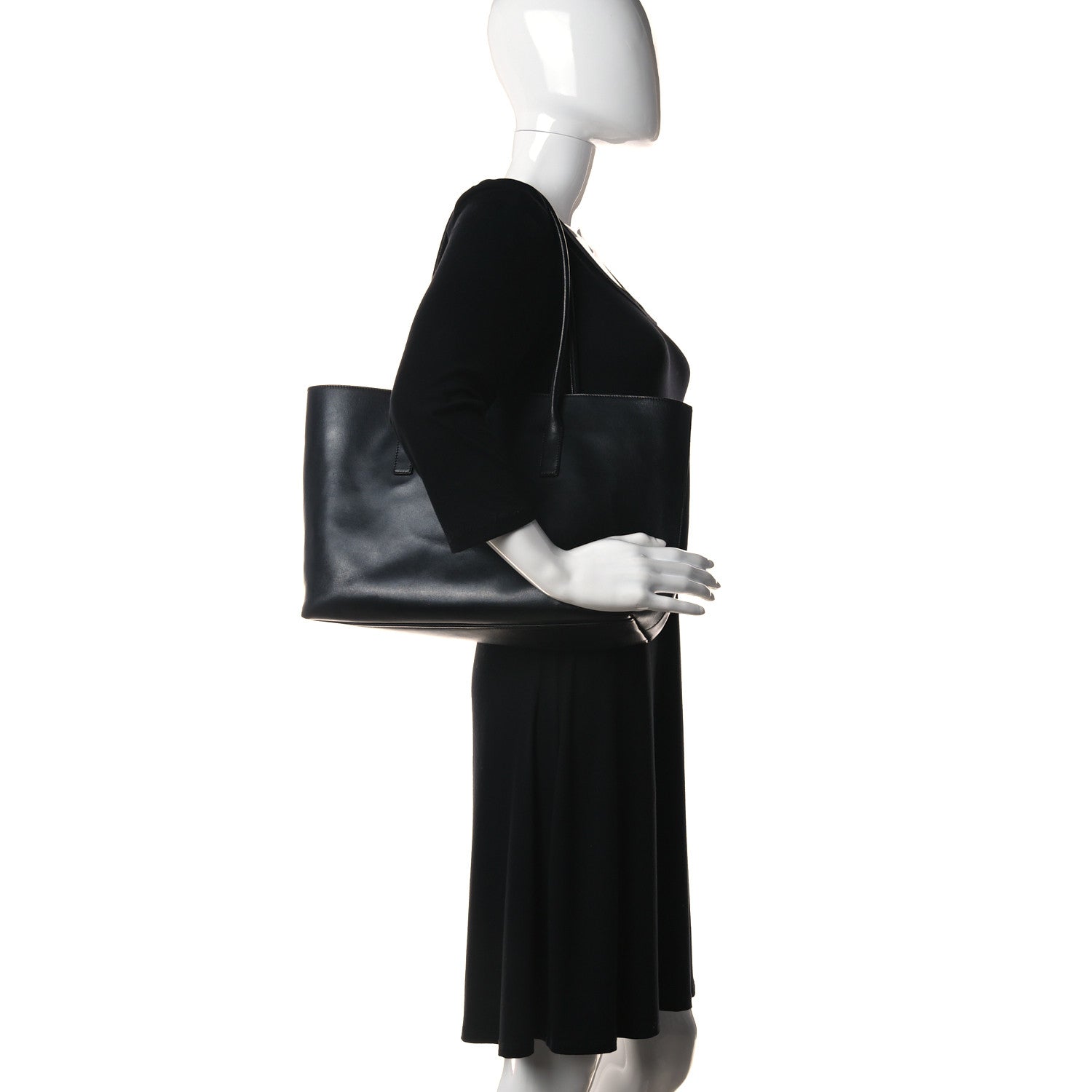 Prada Soft Calfskin Tote Black 2 of 19