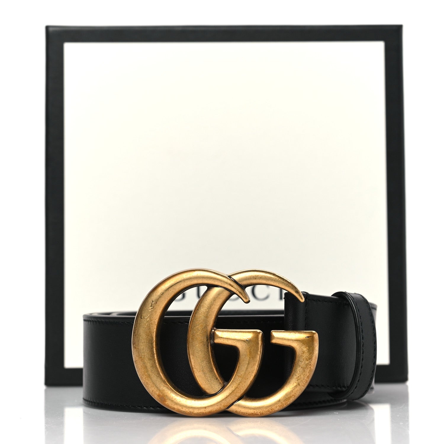 Gucci Calfskin Double G 40mm Belt 85 34 Black 6 of 6