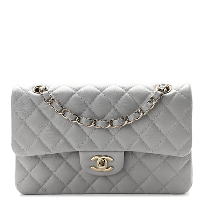 Chanel Caviar Quilted Small Double Flap Grey 1 of 10