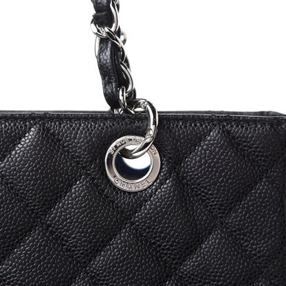 Chanel Caviar Quilted Petit Shopping Tote PST Black 8 of 10