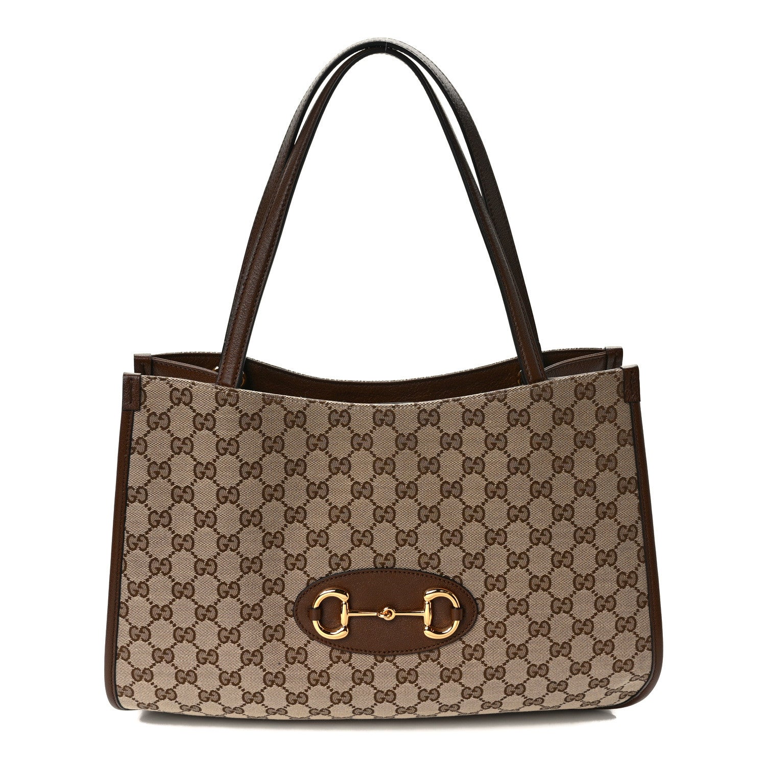 Gucci Monogram Horsebit 1955 Tote Bag Beige Brown Sugar 1 of 11