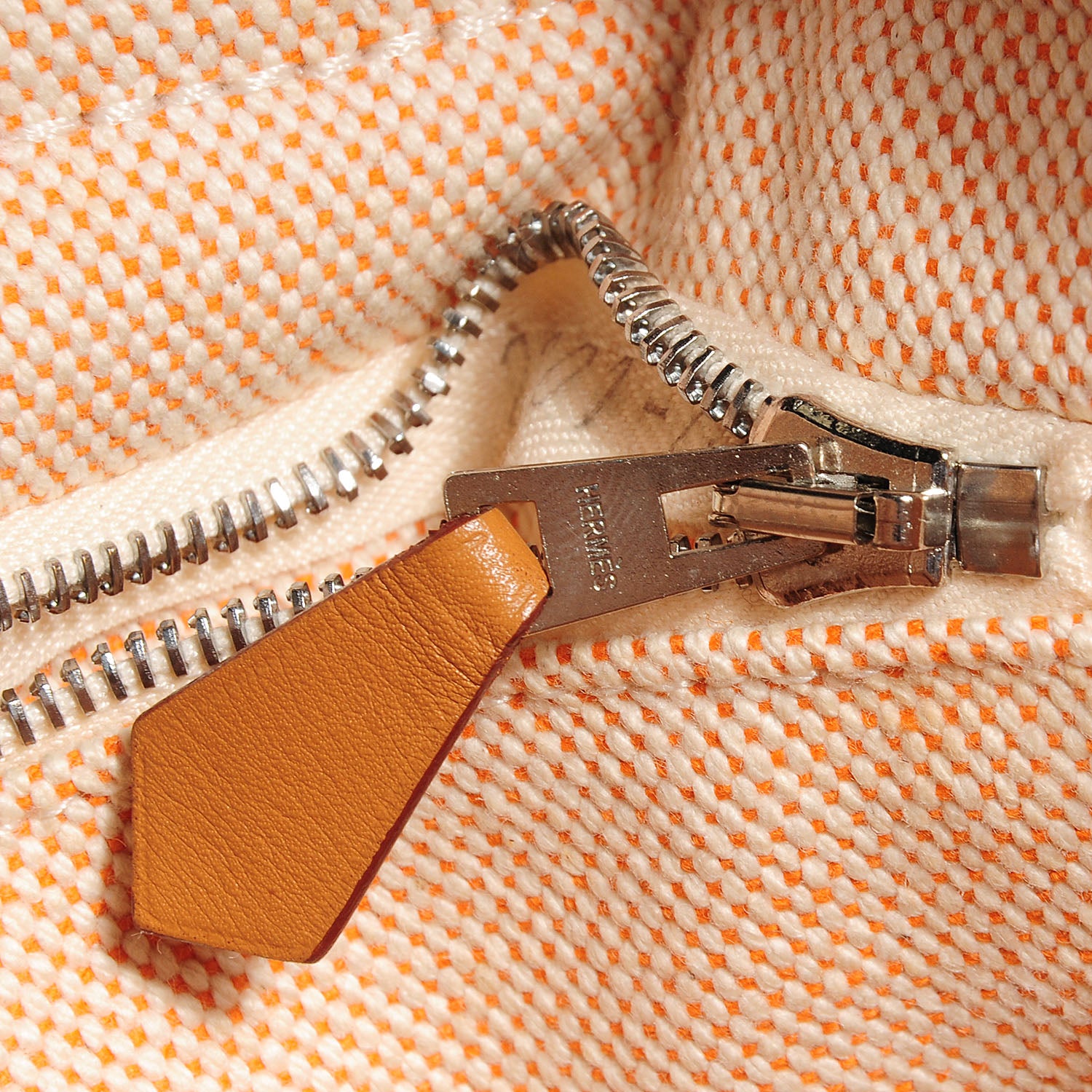 Hermes Cotton Canvas Fourre Tout PM Tote Orange 4 of 15