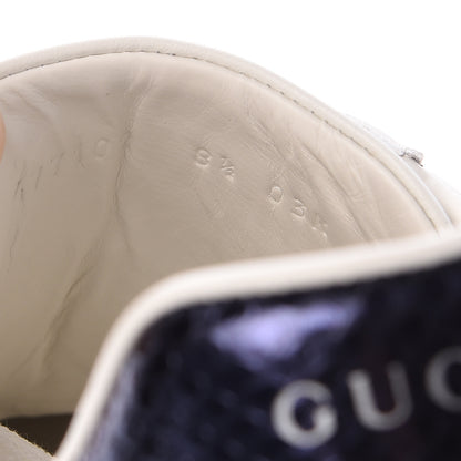 Gucci Calfskin Ayers Web Tiger Embroidered Mens Ace Sneakers 8.5 White 11 of 12