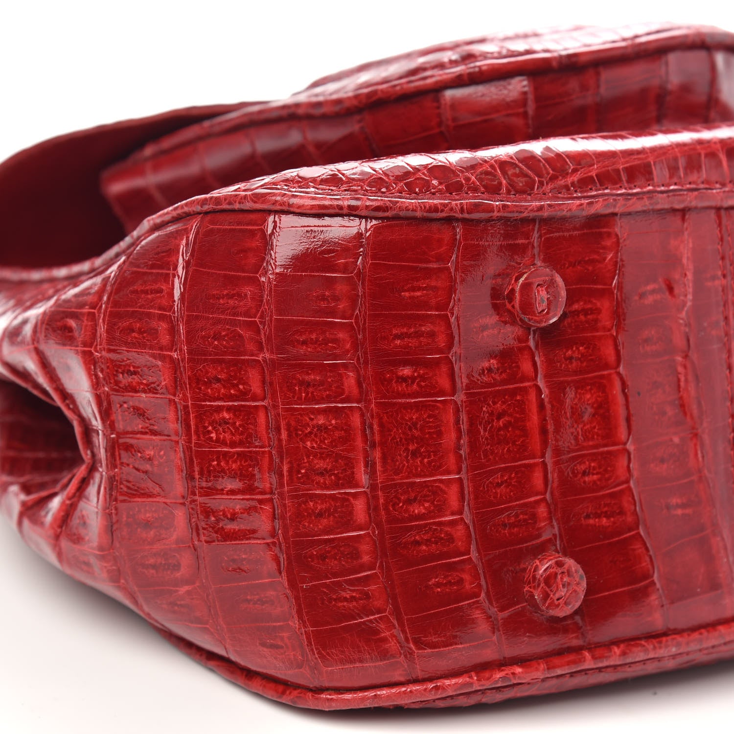 Nancy Gonzalez Crocodile Top Handle Bag Red 7 of 10