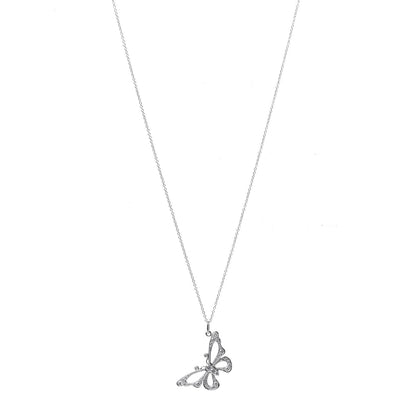 Tiffany Platinum Diamond Enchant Butterfly Necklace 1 of 6
