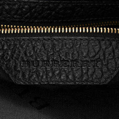 Burberry Heritage Grain Check Embossed Medium Lindburn Hobo Black 6 of 12