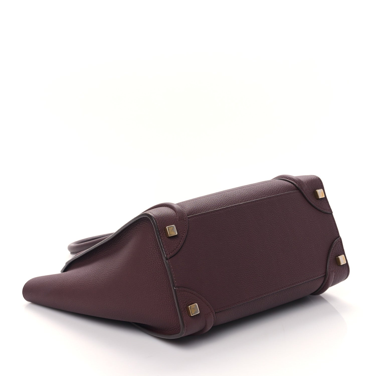 Celine Drummed Calfskin Micro Luggage Light Burgundy 3 of 7