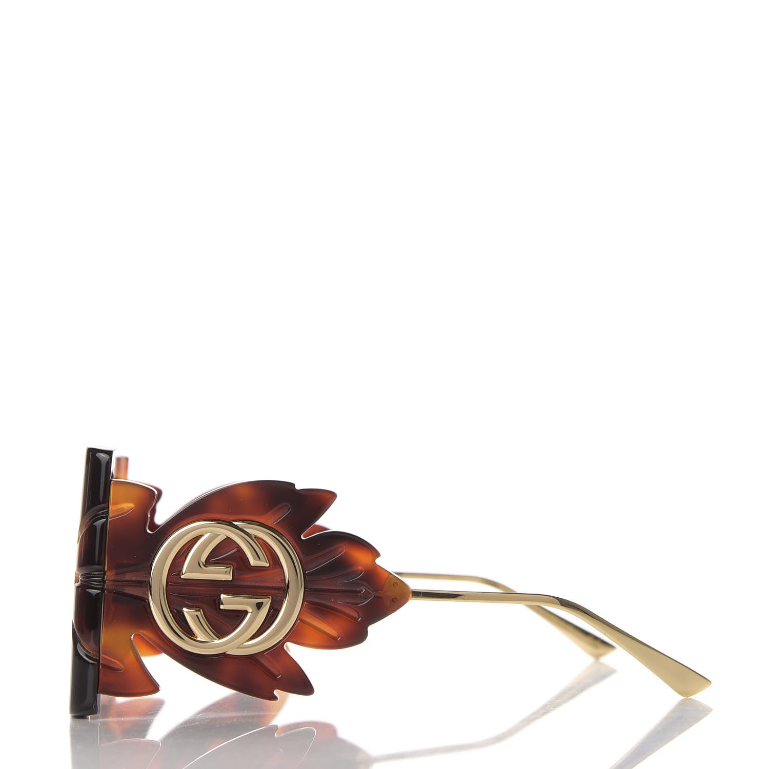 Gucci Acetate Square Frame Wing Sunglasses GG0535S Havana 3 of 7