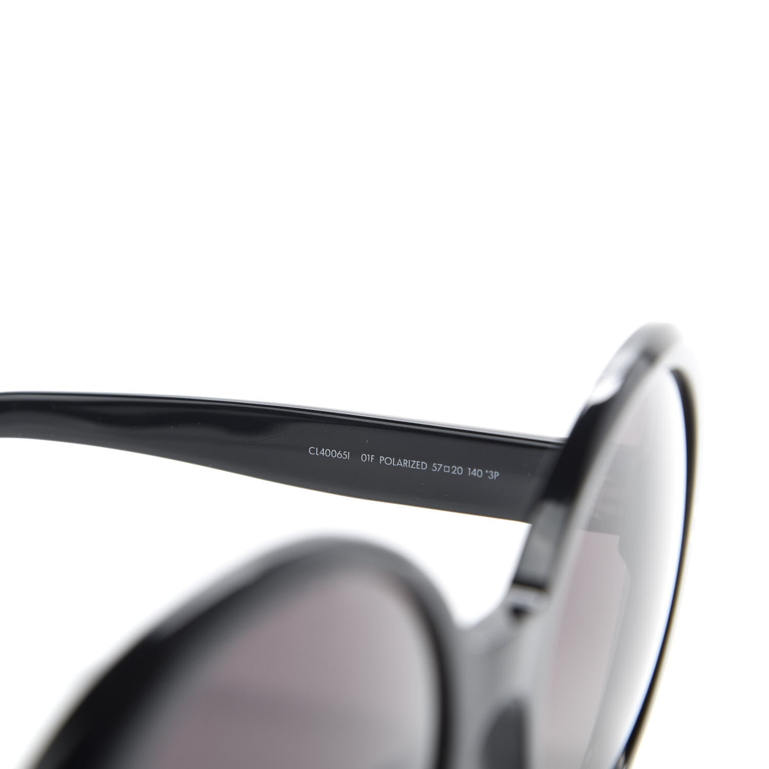 Celine Acetate Polarized Oval Sunglasses CL 400651 Black 6 of 6