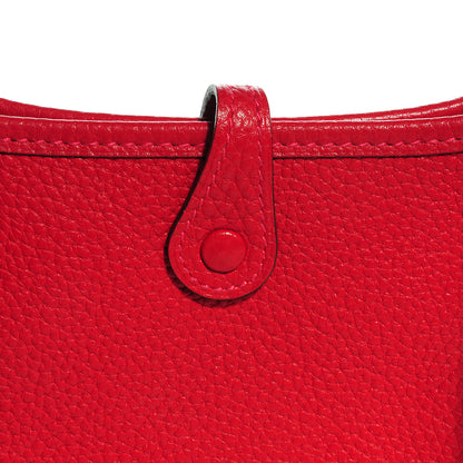 Hermes Taurillon Clemence Amazone Evelyne TPM Rouge Casaque Crevette 10 of 15