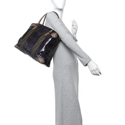 Fendi Zucca Zucchino Spalmati Large Mixed Media B Mix Tote Multicolor Tobacco 2 of 10