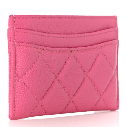 Chanel Caviar Quilted Card Holder Pink 3 of 14