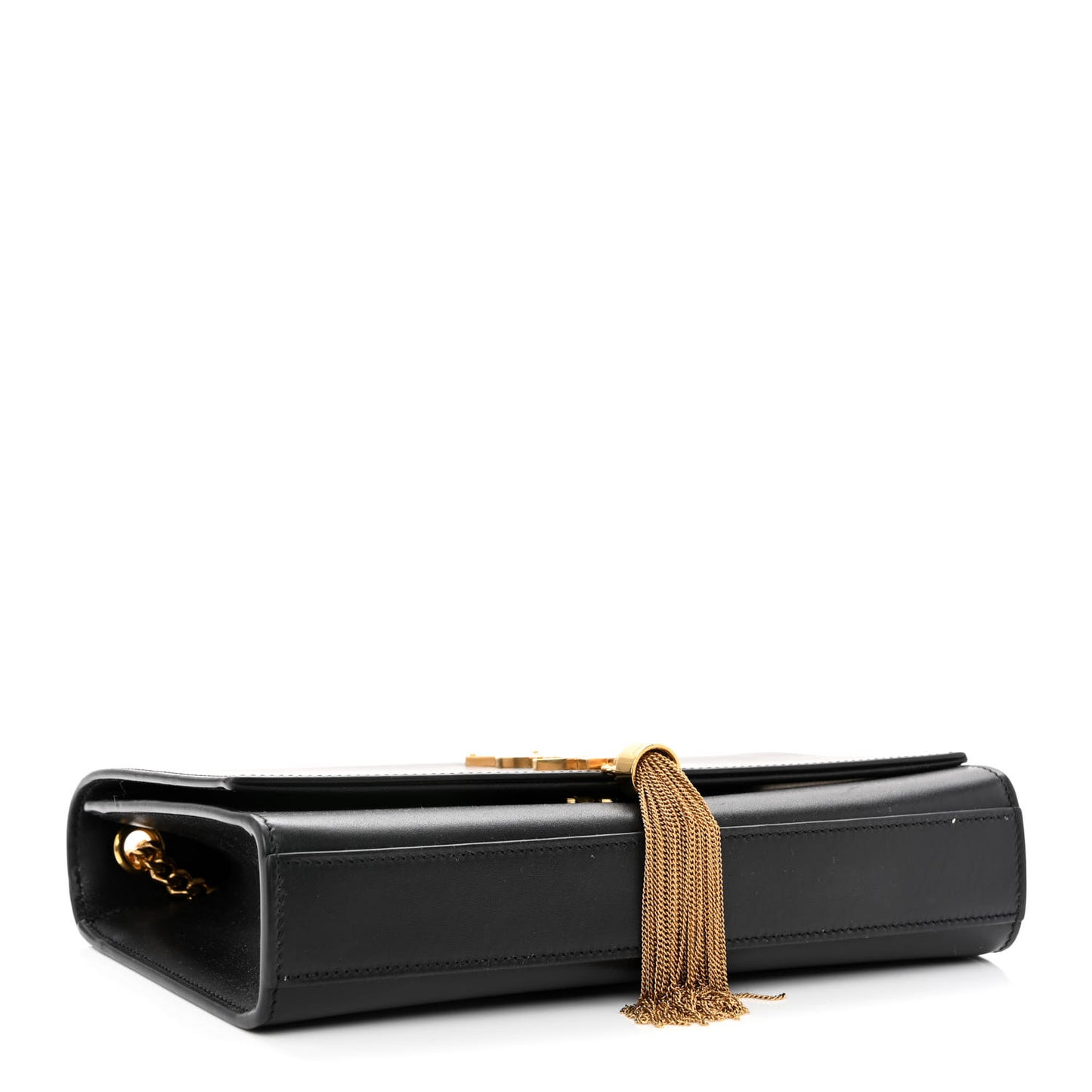 Smooth Calfskin Medium Classic Monogram Kate Tassel Satchel Black