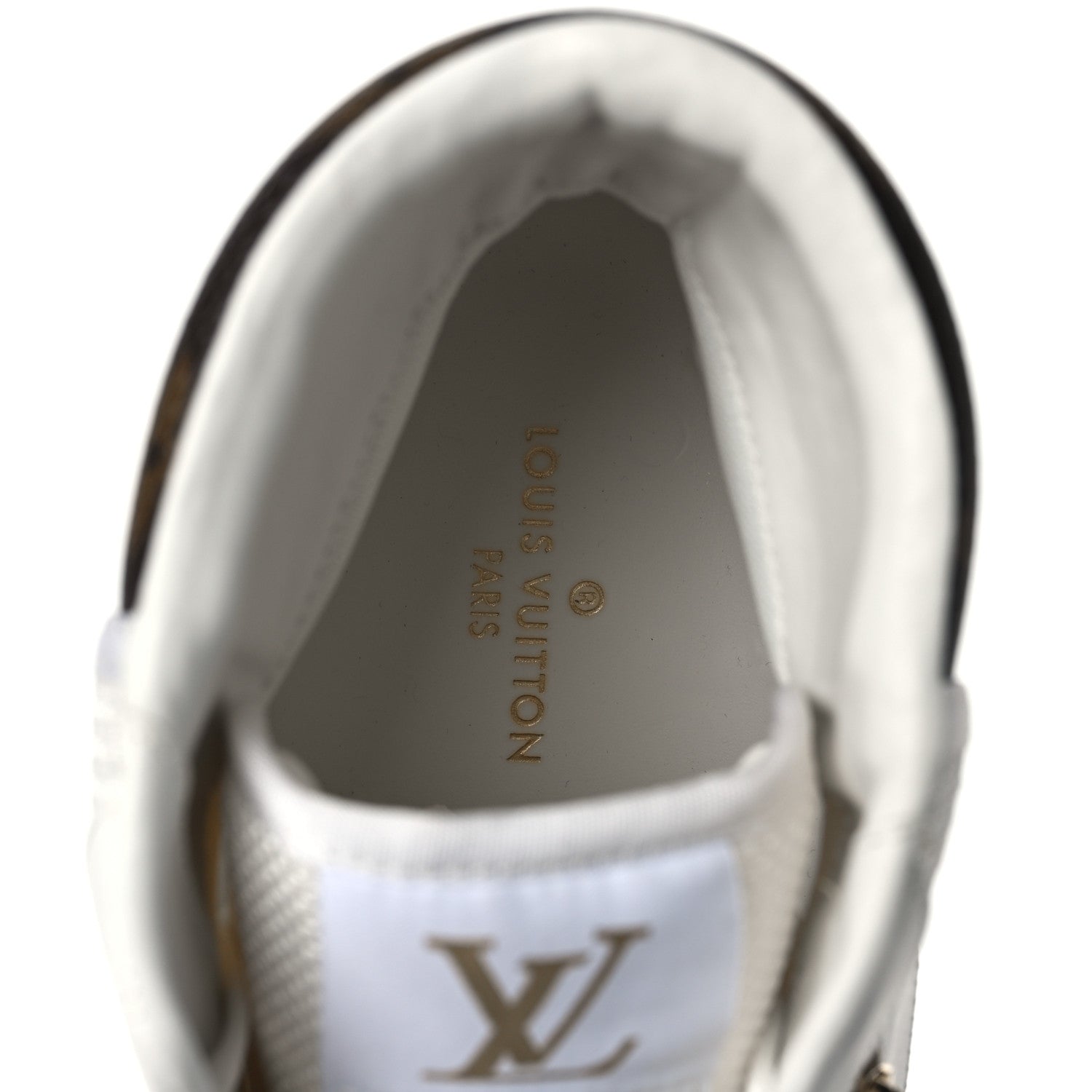 Louis Vuitton Monogram Calfskin Rivoli High Top Sneakers 10 White 7 of 8
