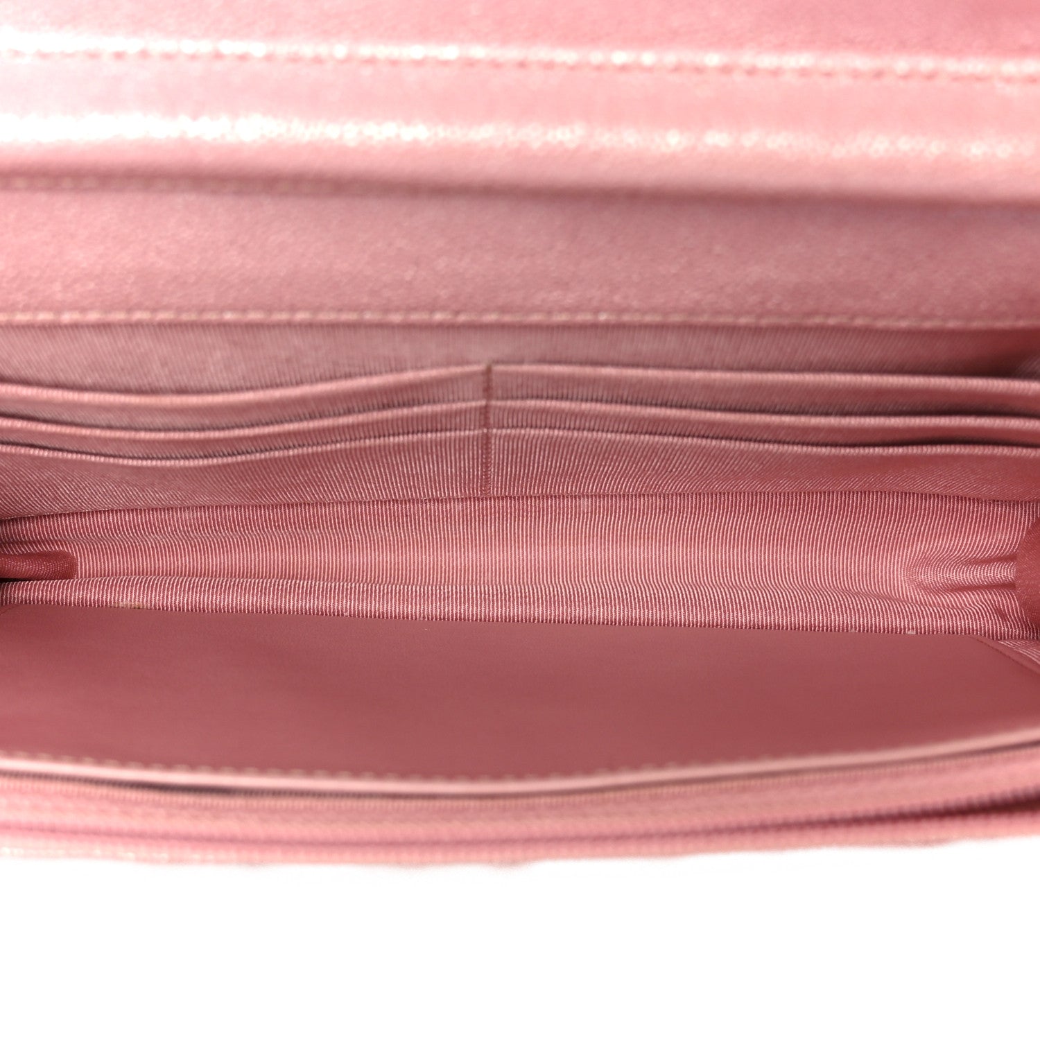 Chanel Iridescent Caviar Quilted Wallet on Chain WOC Rose Pink 5 of 12