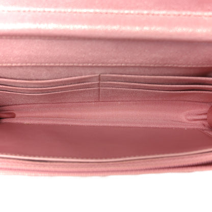 Chanel Iridescent Caviar Quilted Wallet on Chain WOC Rose Pink 5 of 12
