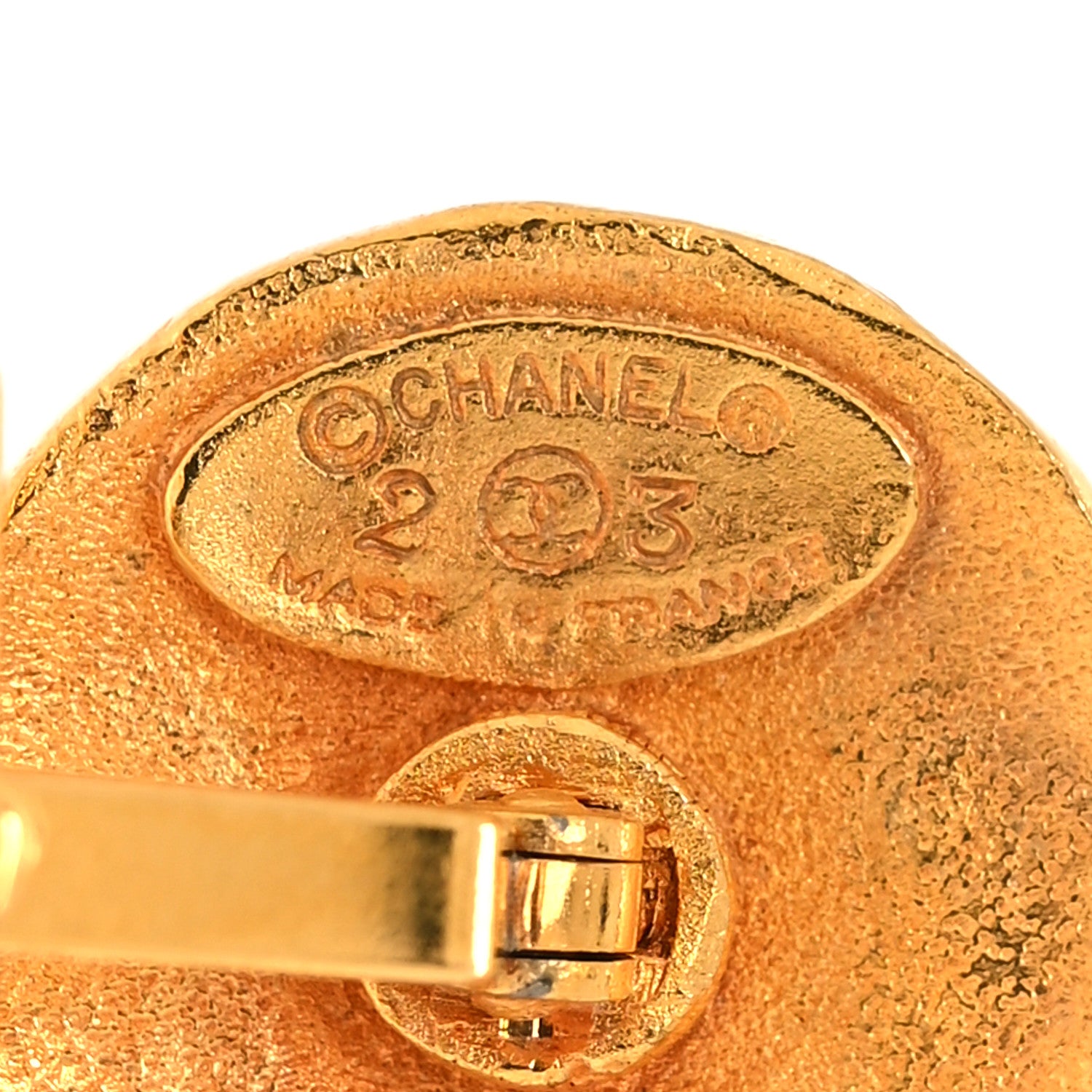 Chanel Round Lion Cufflinks Gold 4 of 4