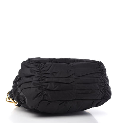 Prada Tessuto Nylon Nappa Gaufre Shopping Satchel Black 4 of 11